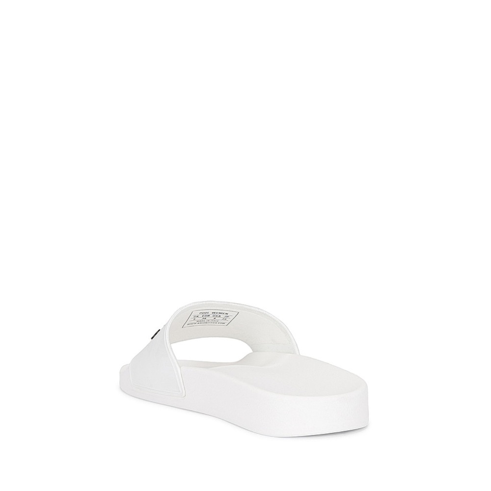 BALENCIAGA
Rubber Logo Pool Slides in White & Black - Picture 5 of 9